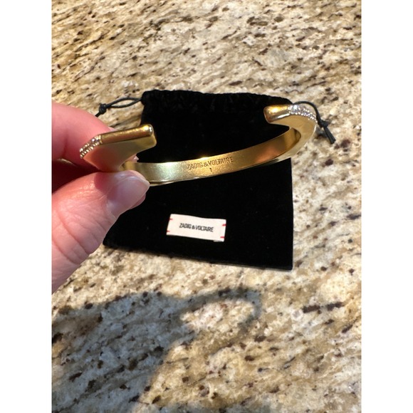 Zadig & Voltaire Cecilia Strass Bracelet in Old Gold - Picture 7 of 7
